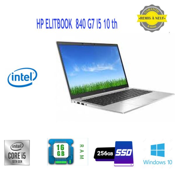 HP EliteBook 840 G7 Core i5-10310U I 16Go I 512Go SSD NVMe 14″FHD [Remis à Neuf]