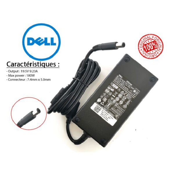 DELL CHARGEUR 19.5V 9.23A 180W ORIGINAL