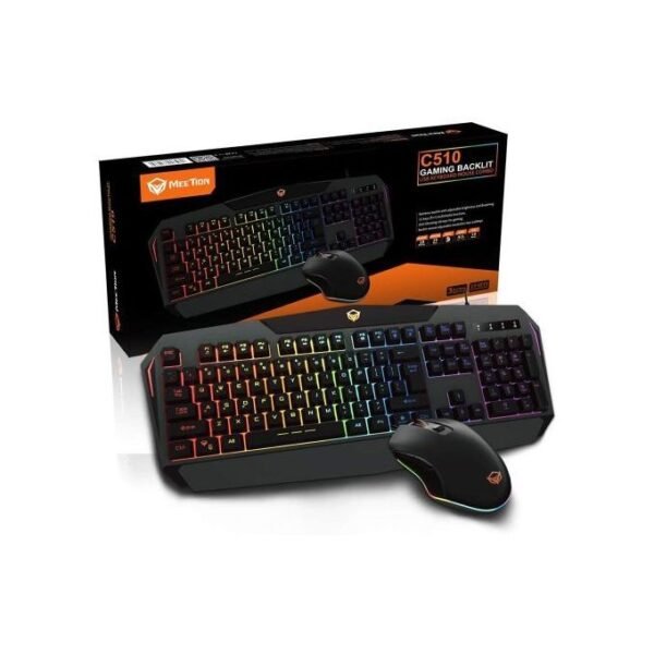 Meetion Rainbow Backlit Gaming Keyboard and Mouse C510